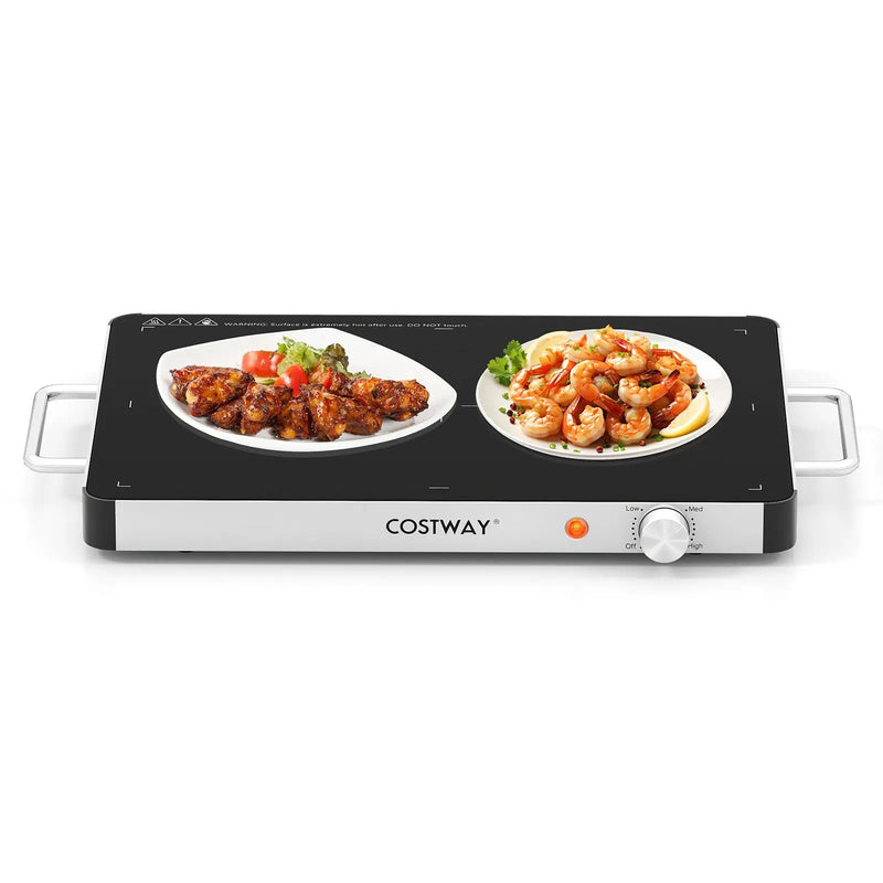 Electric Warming Tray Food Warmer with Adjustable Temperature Control by DirectDeals