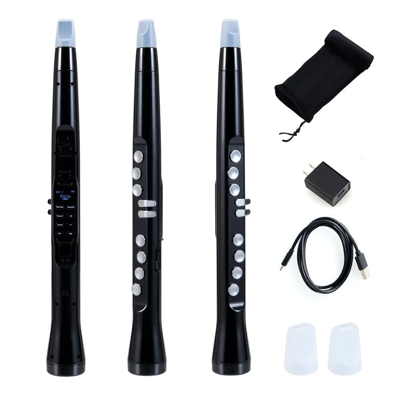Electronic Wind Instrument Synthesizer Rechargeable Digital Saxophone-Black by DirectDeals