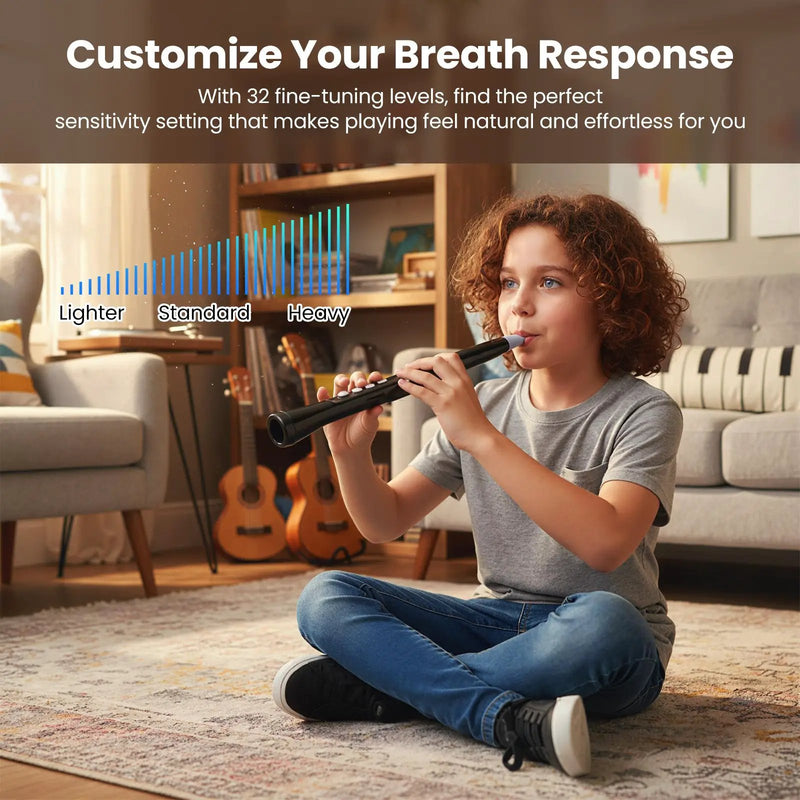 Electronic Wind Instrument Synthesizer Rechargeable Digital Saxophone-Black by DirectDeals