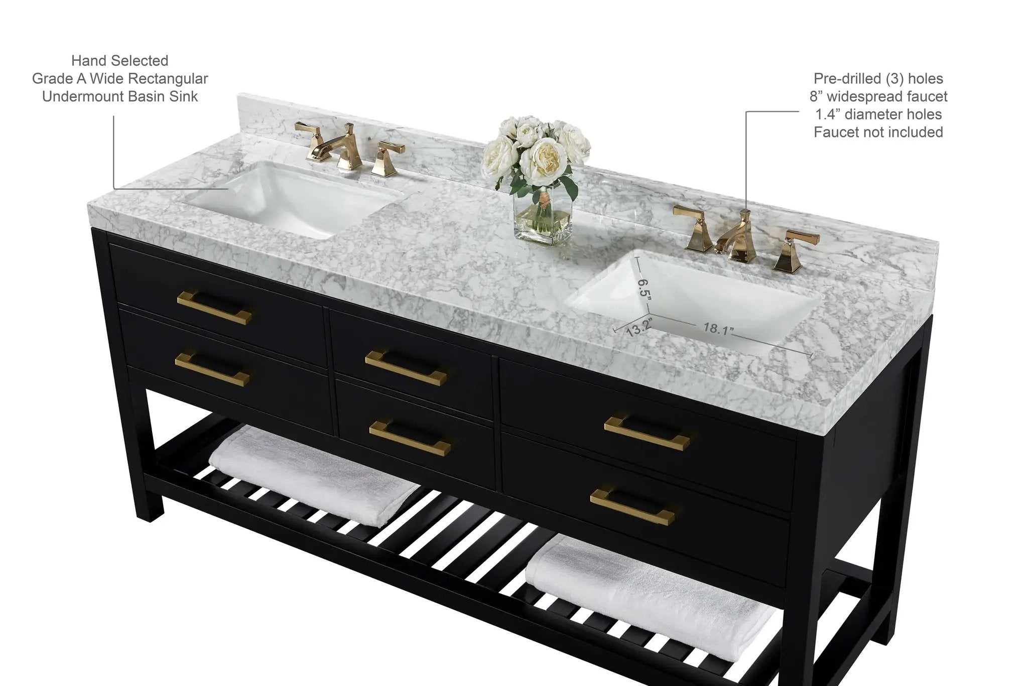 Elizabeth 72" Bath Vanity Set by Ancerre Designs