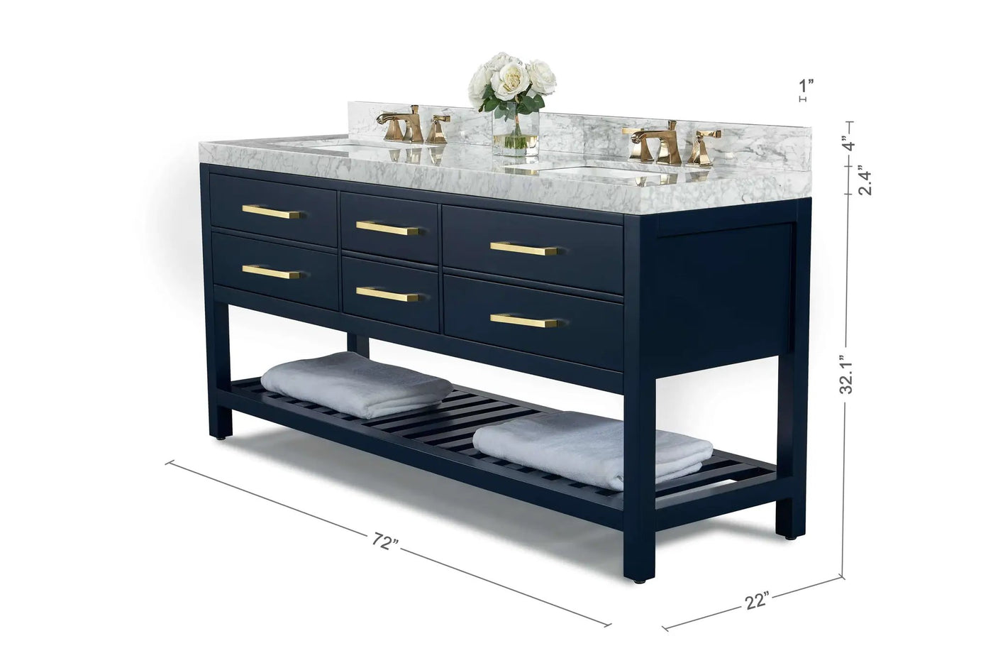 Elizabeth 72" Bath Vanity Set by Ancerre Designs