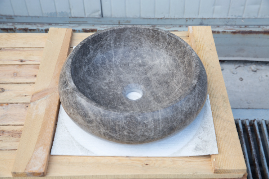 Emperador Brown Natural Stone Marble Vessel Sink Polished (D)16" (H)6" by GobekDesign