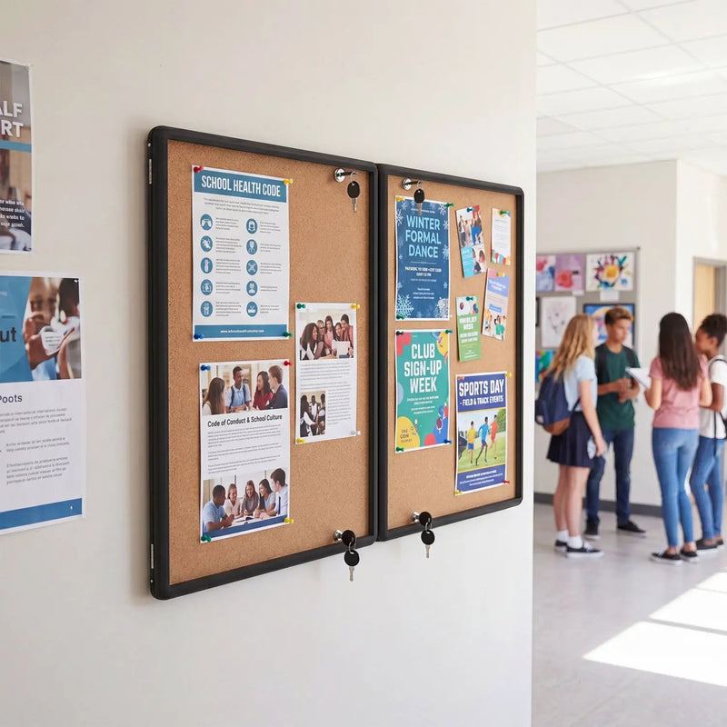 Enclosed Bulletin Board 47.5" x 35.5" with Aluminum Frame by DirectDeals