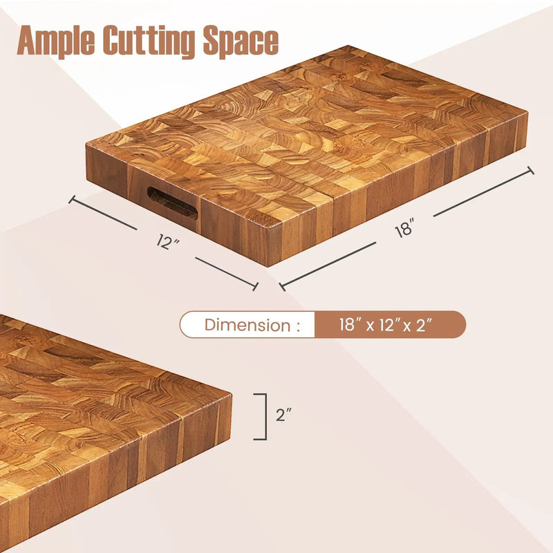 End Grain Cutting Board With Natural Waxes and Oils by DirectDeals