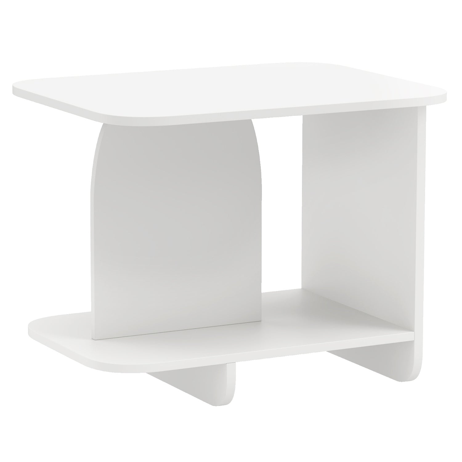 End Table 2-Tier Sofa Side Table with Storage Shelf for Small Space by DirectDeals
