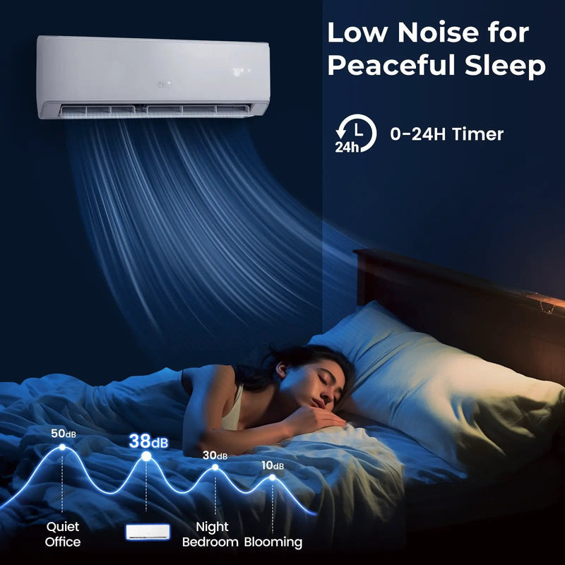 Energy Star Certified 24000 BTU 21 SEER2 208-230V Mini Split Air Conditioner and Heater White Wifi Enabled by DirectDeals