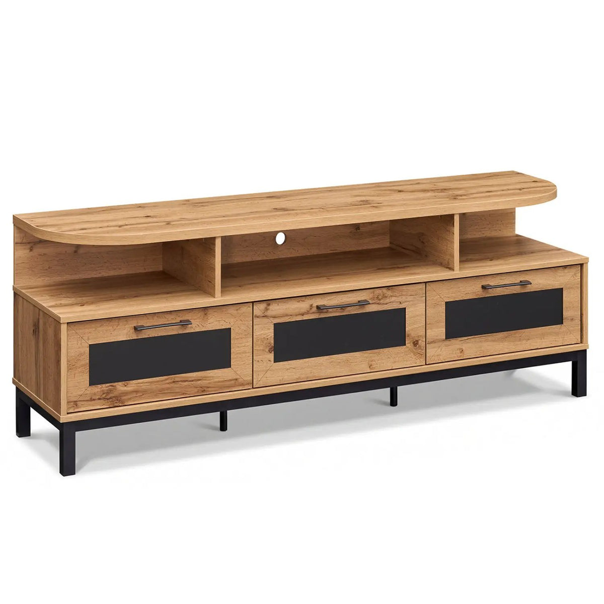 Entertainment Center with 3 Storage Drawers and Open Shelves, photo 11 of 16