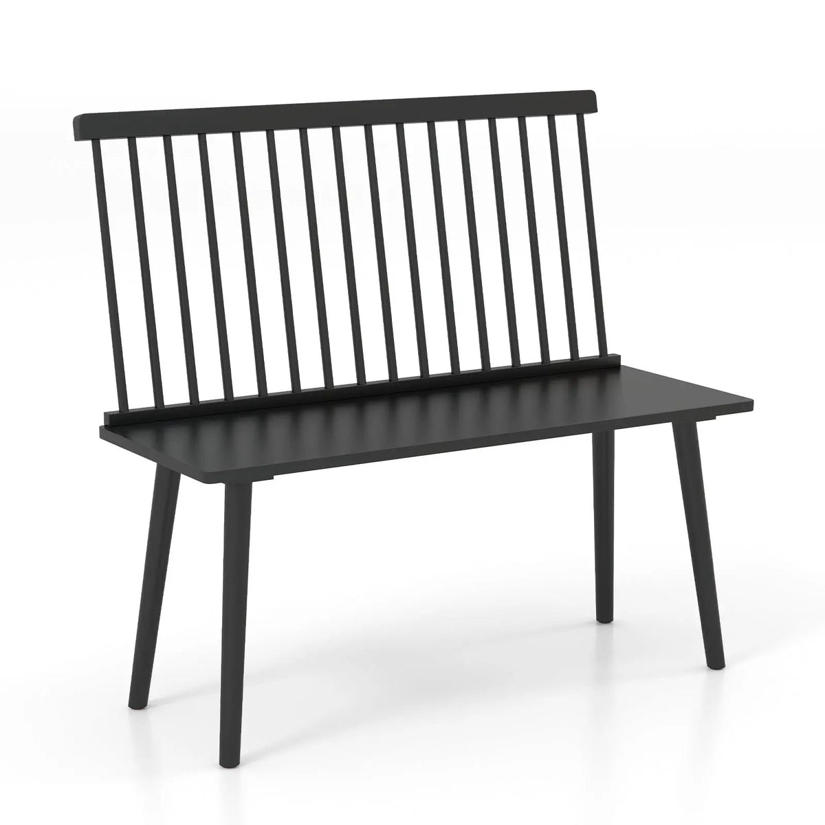 Entryway Bench for 2 with Spindle Back for Kitchen Dining Room Hallway, photo 3 of 9