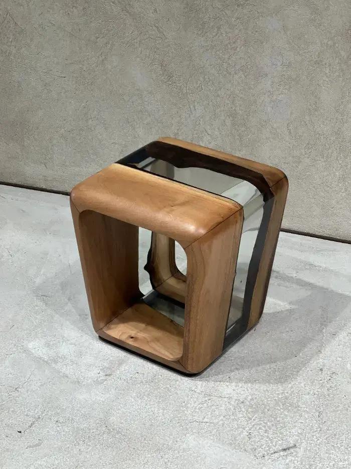 Resin Side Magazine Table Stool - Stylish Modern Wooden Furniture by Gizz