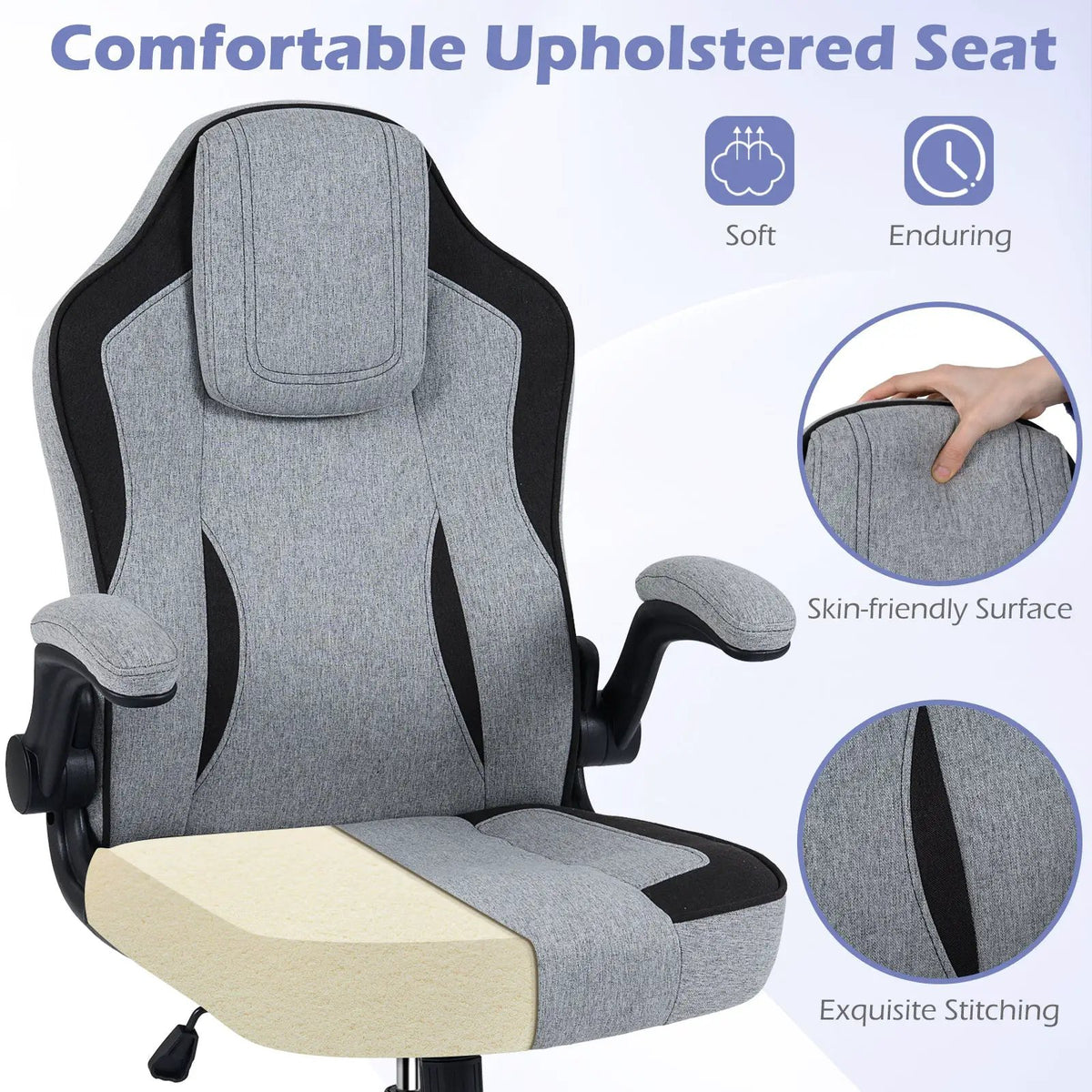 Ergonomic Computer Office Chair with 90¬∞ Flip-up Armrests, photo 16 of 16