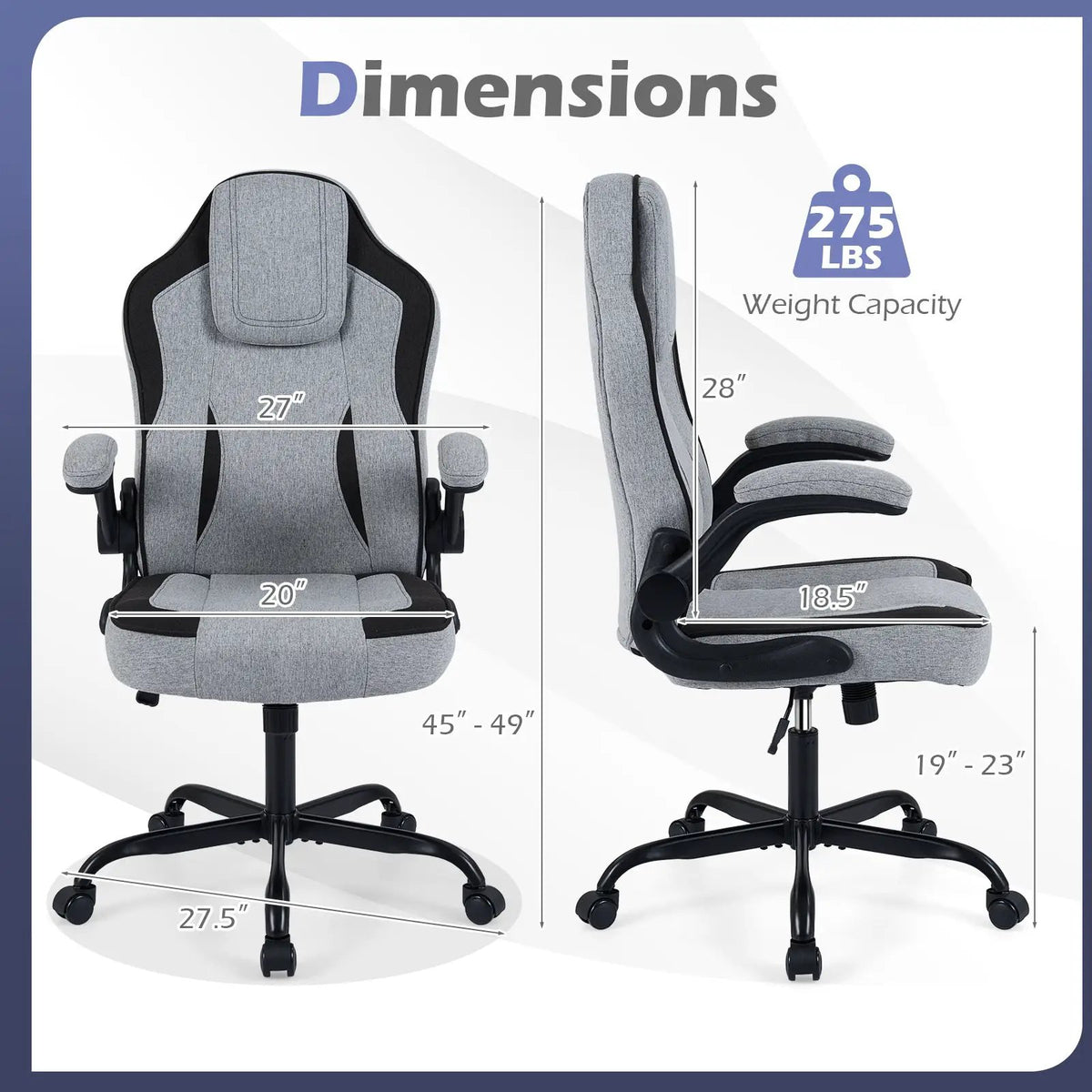 Ergonomic Computer Office Chair with 90¬∞ Flip-up Armrests, photo 10 of 16