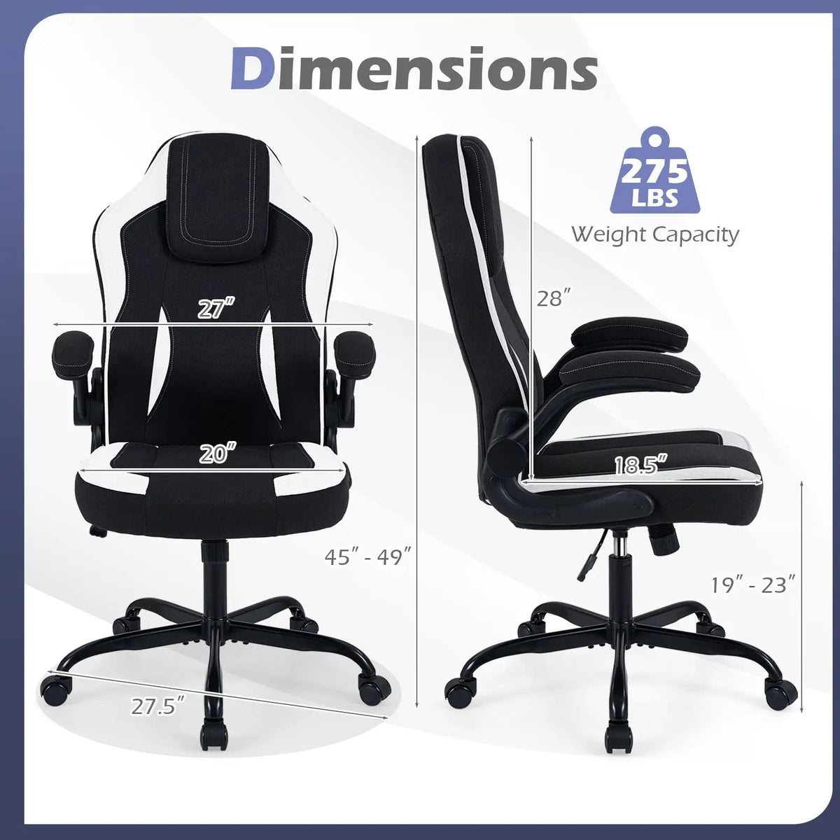 Ergonomic Computer Office Chair with 90¬∞ Flip-up Armrests, photo 9 of 16