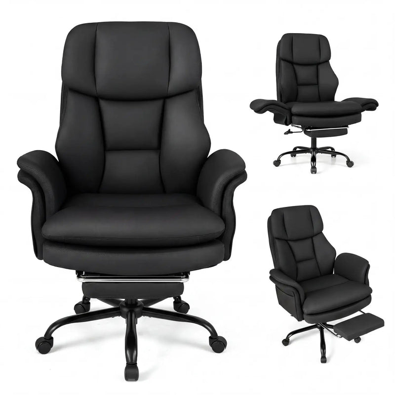 Big and Tall Office Chair with Retractable Footrest 500 lbs by DirectDeals