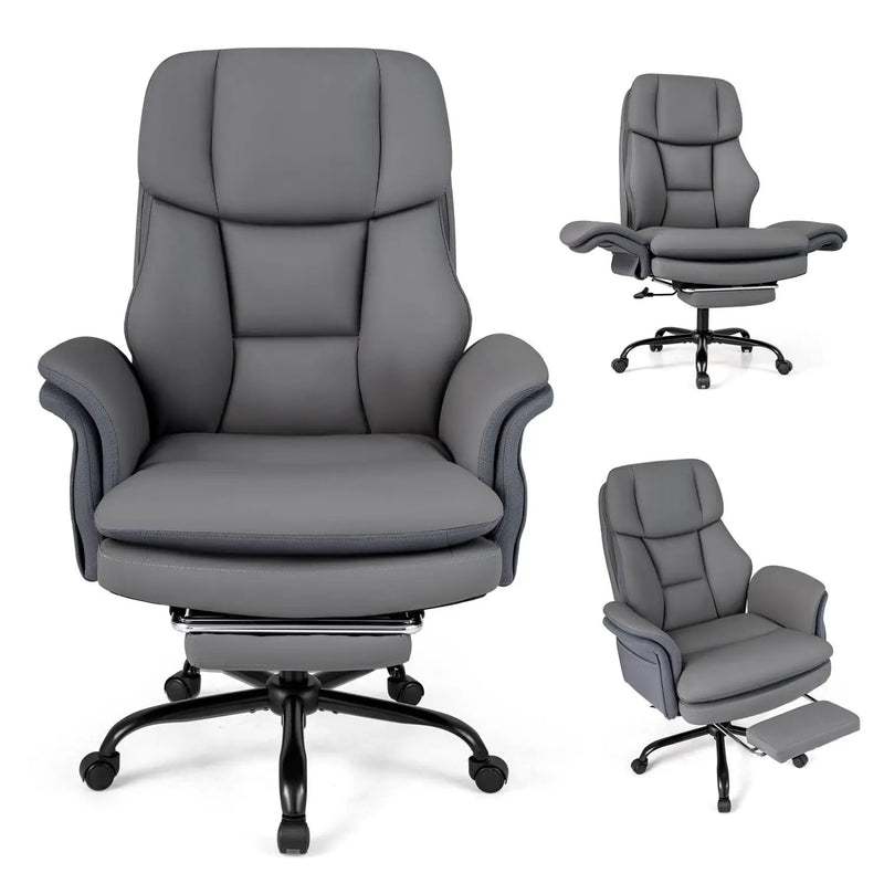 Big and Tall Office Chair with Retractable Footrest 500 lbs by DirectDeals