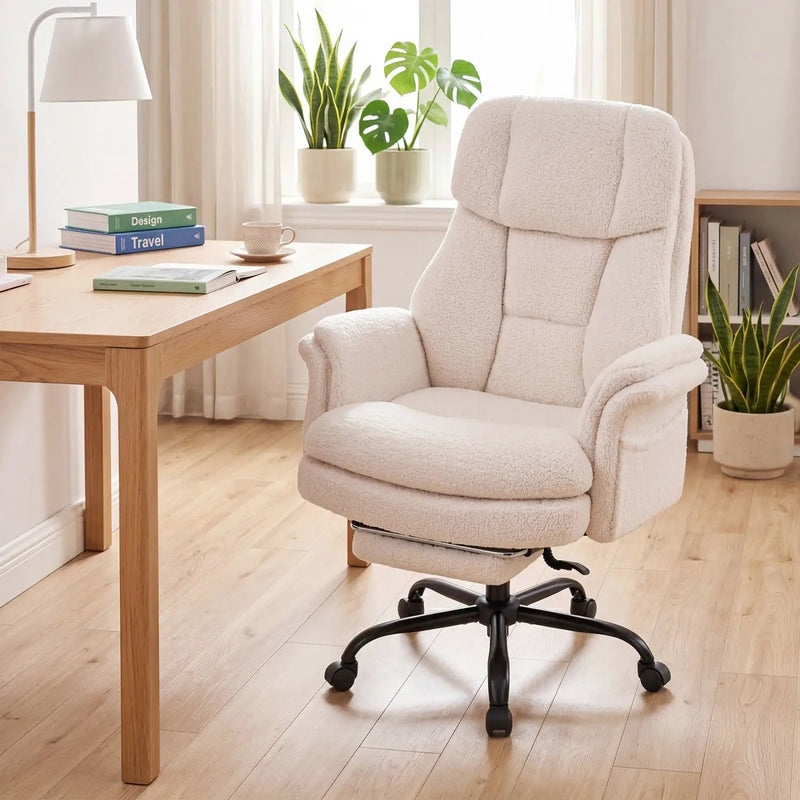 Big and Tall Office Chair with Retractable Footrest 500 lbs by DirectDeals