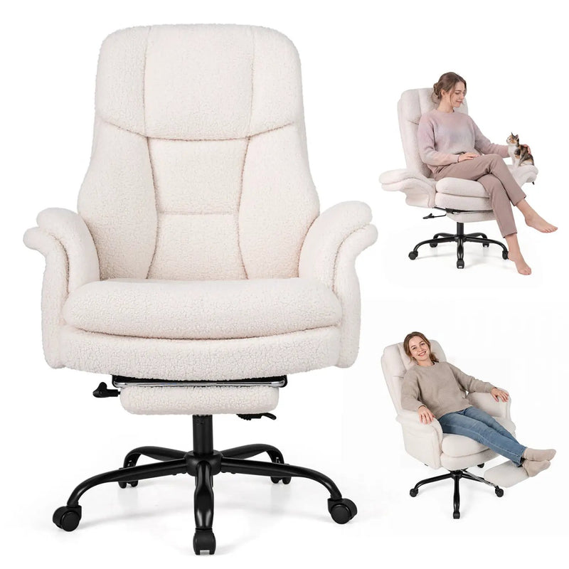 Big and Tall Office Chair with Retractable Footrest 500 lbs by DirectDeals