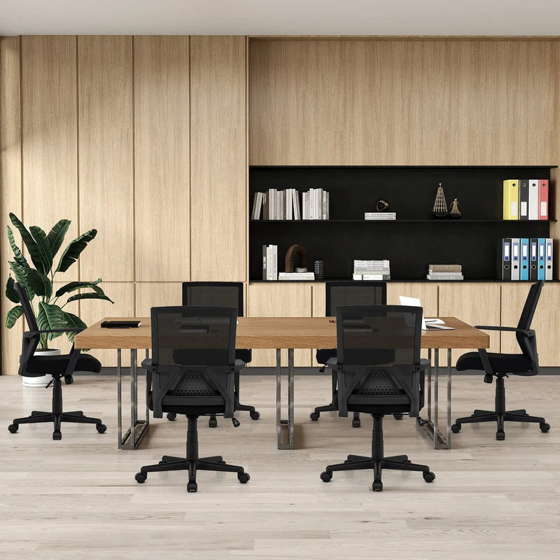 Ergonomic Desk Chair with Lumbar Support and Rocking Function-Black by DirectDeals