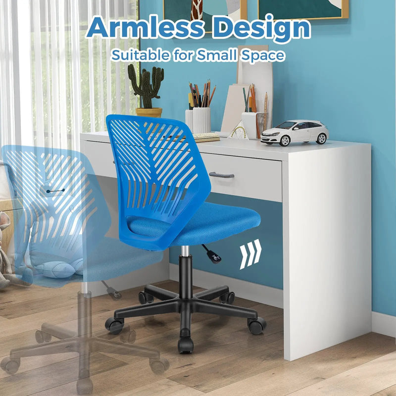 Height-adjustable Ergonomic Kids Desk Chair with Universal Casters by DirectDeals