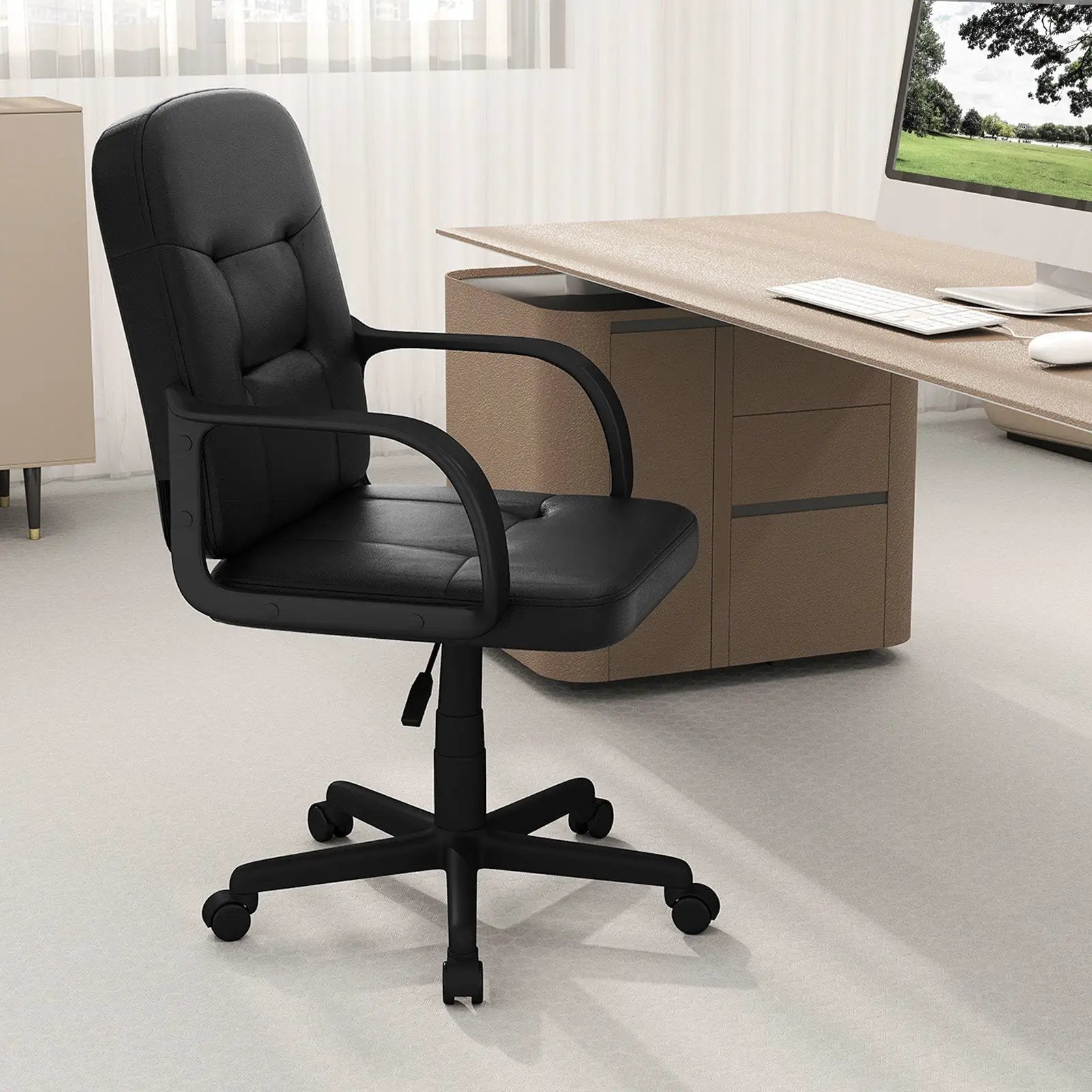 Ergonomic Office Chair with 360-degree Wheels by DirectDeals