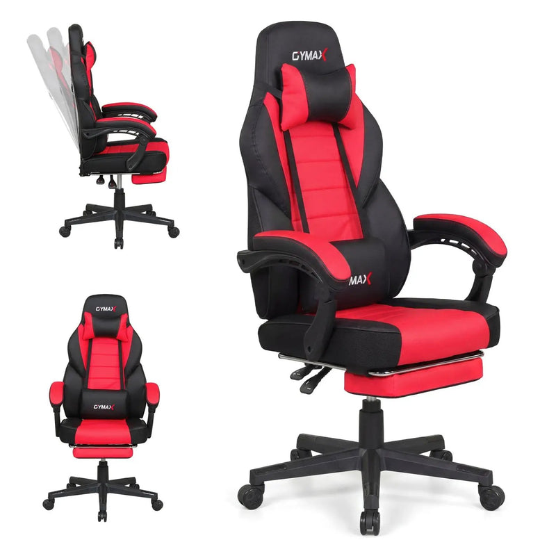 Ergonomic Video Game Chair with Headrest and Reclining Backrest by DirectDeals