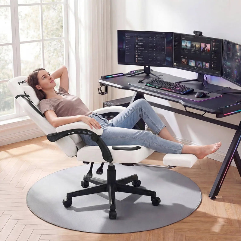Ergonomic Video Game Chair with Headrest for Home Office by DirectDeals