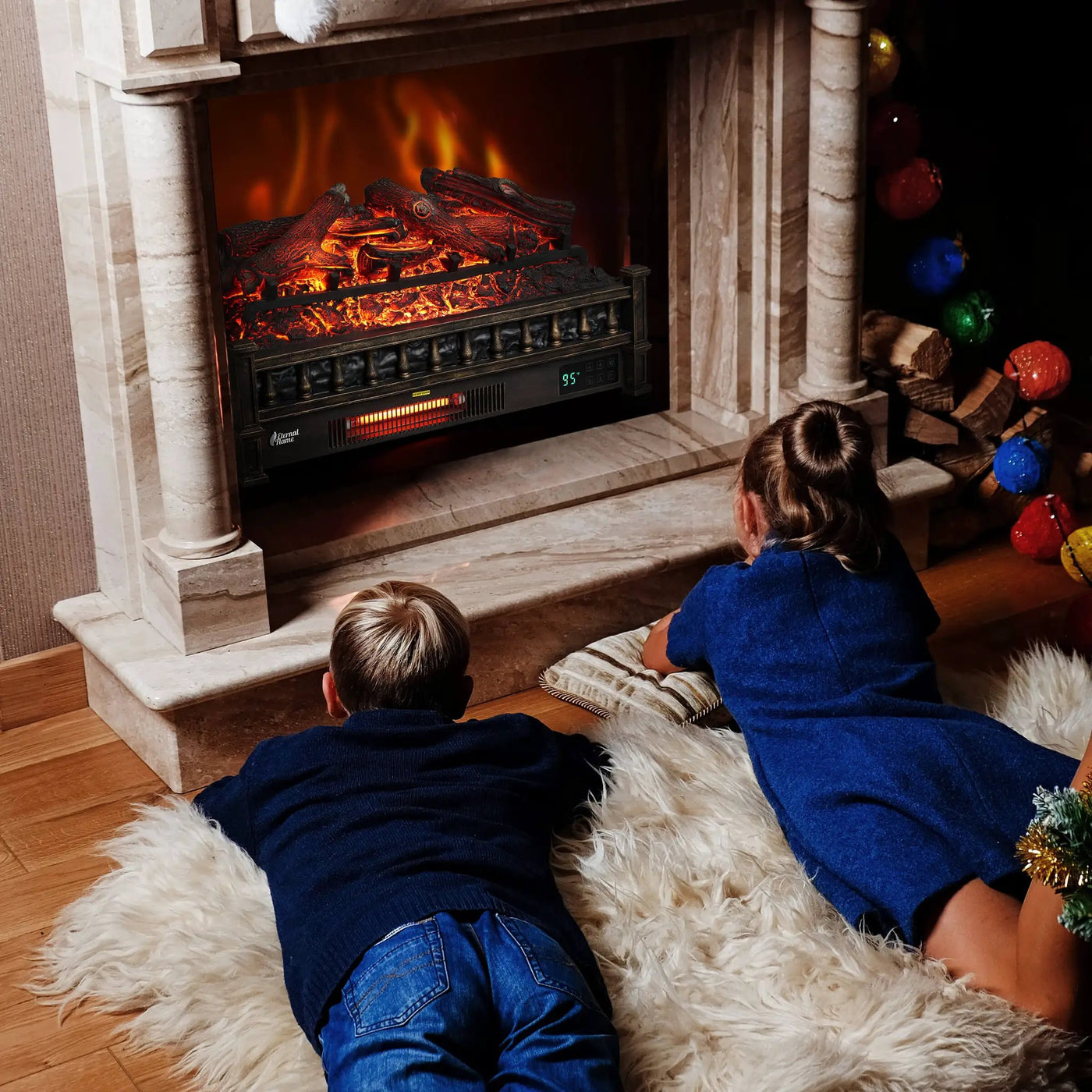 Eternal Flame EF26-LG Smart Electric Fireplace Logs, WiFi Enabled by TURBRO