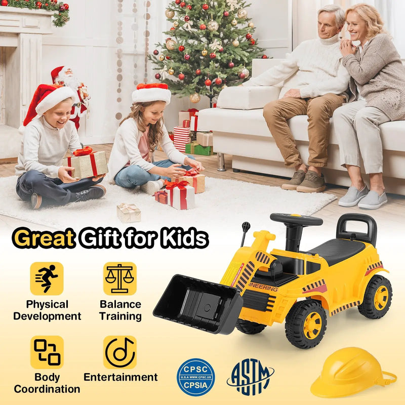 Excavator Digger Toy with Adjustable Bucket-Yellow by DirectDeals