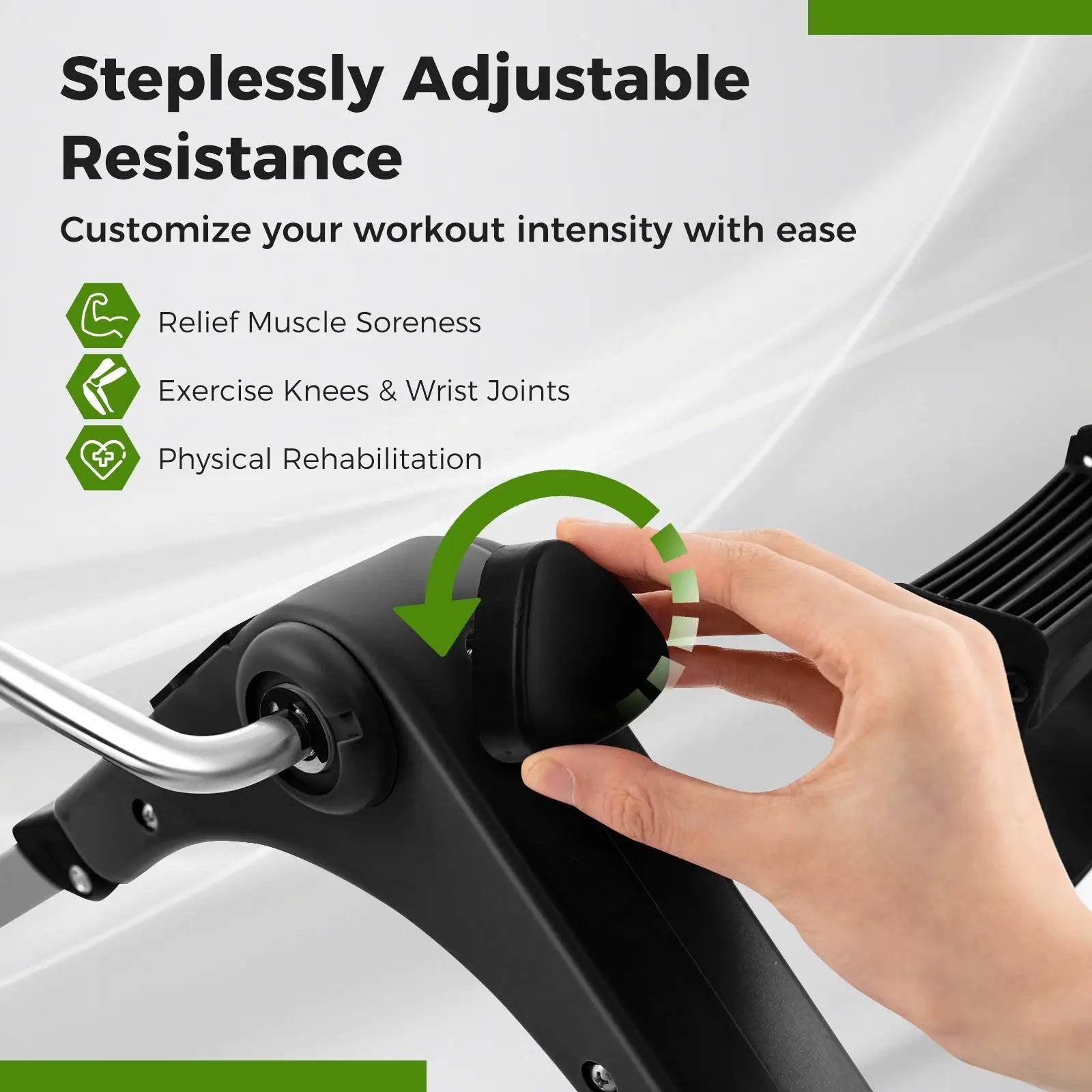 Under Desk Exercise Bike Pedal Exerciser with LCD Display for Legs and Arms Workout by DirectDeals