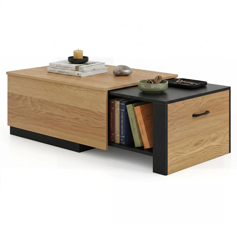 Extendable Coffee Table with Hidden Storage Compartment by DirectDeals