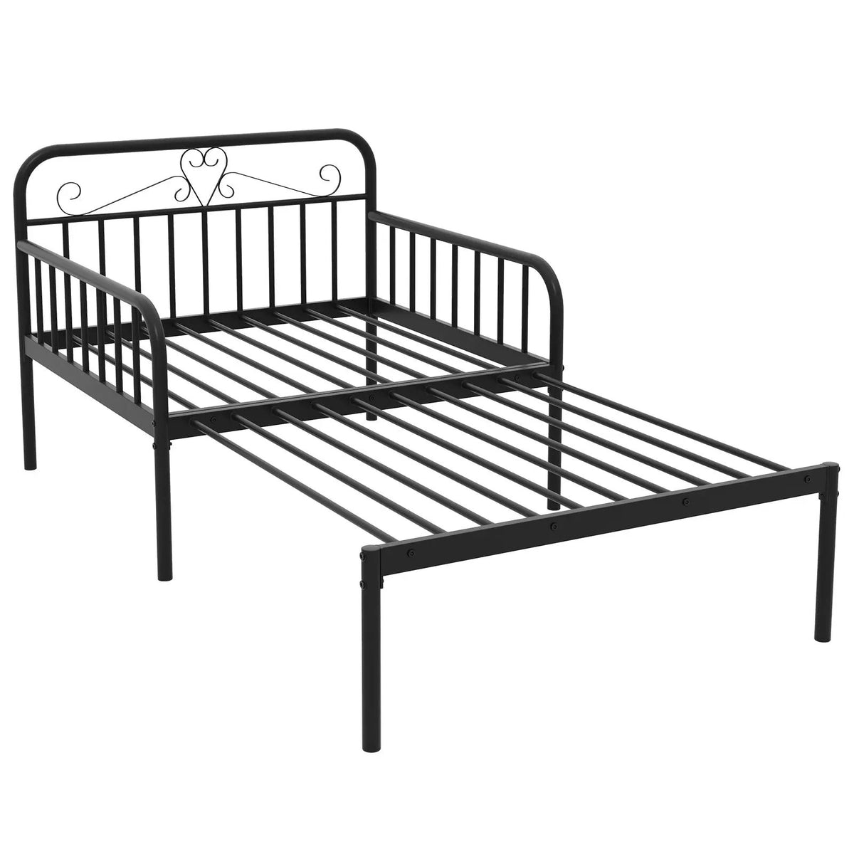 Extendable Metal Daybed to Twin Size Bed with Guardrails and Armrests, photo 9 of 9
