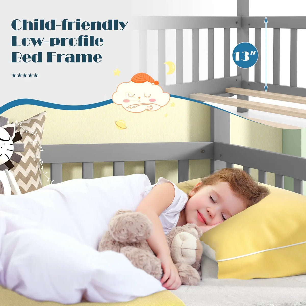 Extendable House Bed Twin to King Daybed with Roof and Fence Rails, photo 8 of 10