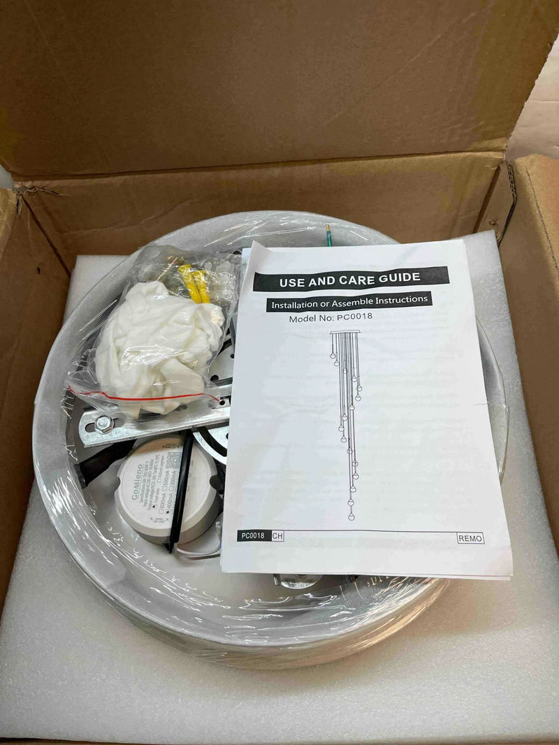 HAIXIANG Mini Chandeliers 3-Lights Modern Chrome Light Pendant Lights by Selzalot