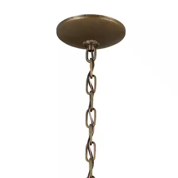 Open Box KICHLER Opal 2-Light Character Bronze Vintage Globe Kitchen Pendant Hanging Light with Opal Glass by Selzalot
