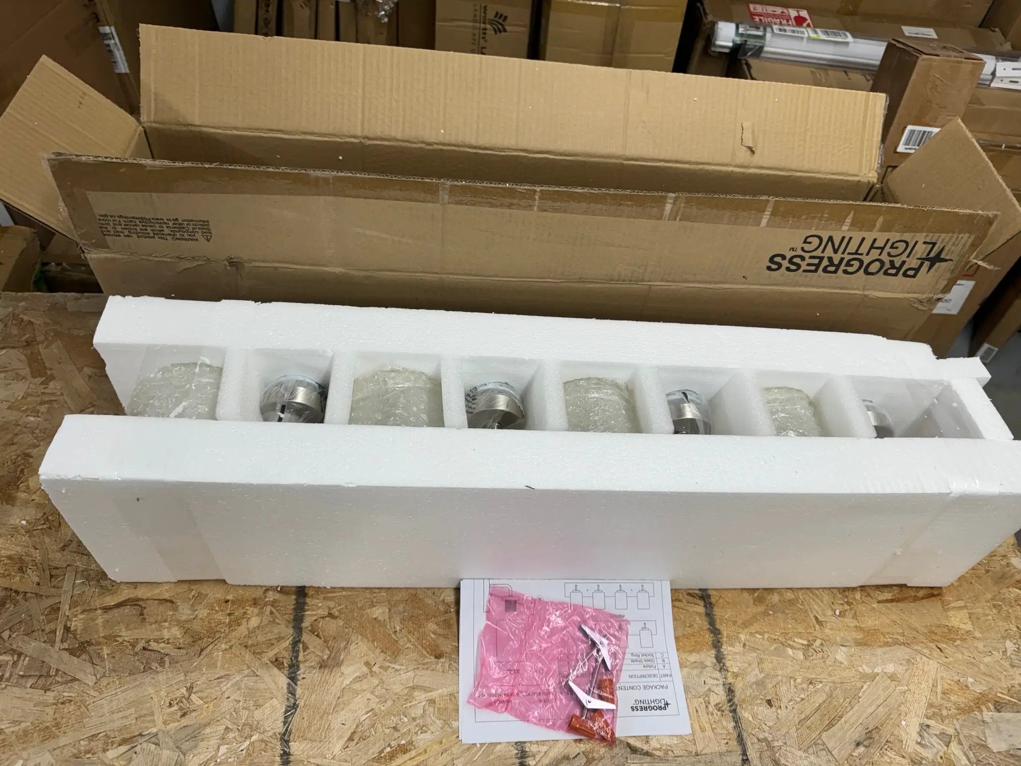 Progress Lighting Merry Collection 30 in. 4-Light Brushed Nickel Etched Glass Transitional Bathroom Vanity Light by Selzalot
