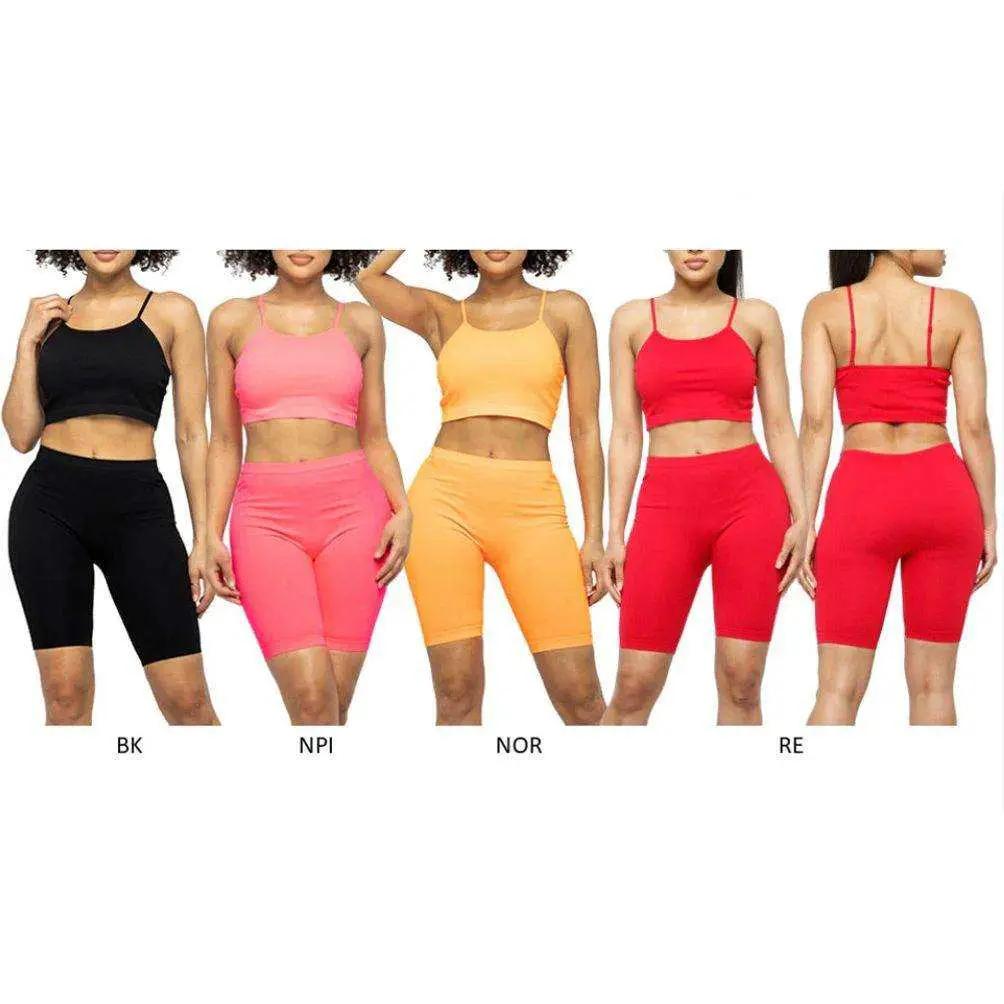SEAMLESS CROP TANK & BIKER SHORT SET, photo 3 of 3