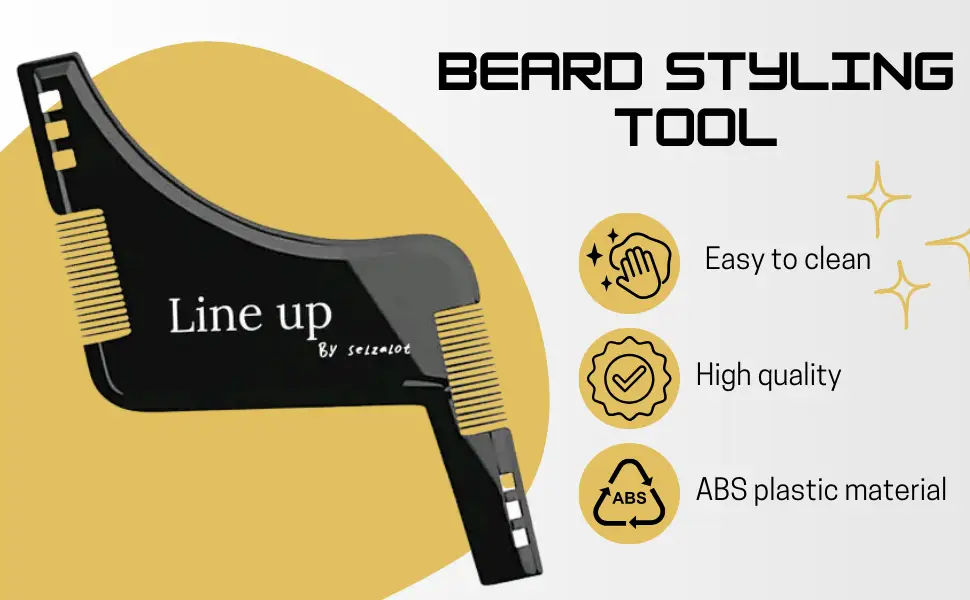 Beard Filler Pen and Beard Shaper for Men Beard Lineup Tool for Grooming Beard Guide Shape kit Black Waterproof Pen with Brush Barber Styling Pencil Beard Grooming Kit Barber Accessories by Selzalot