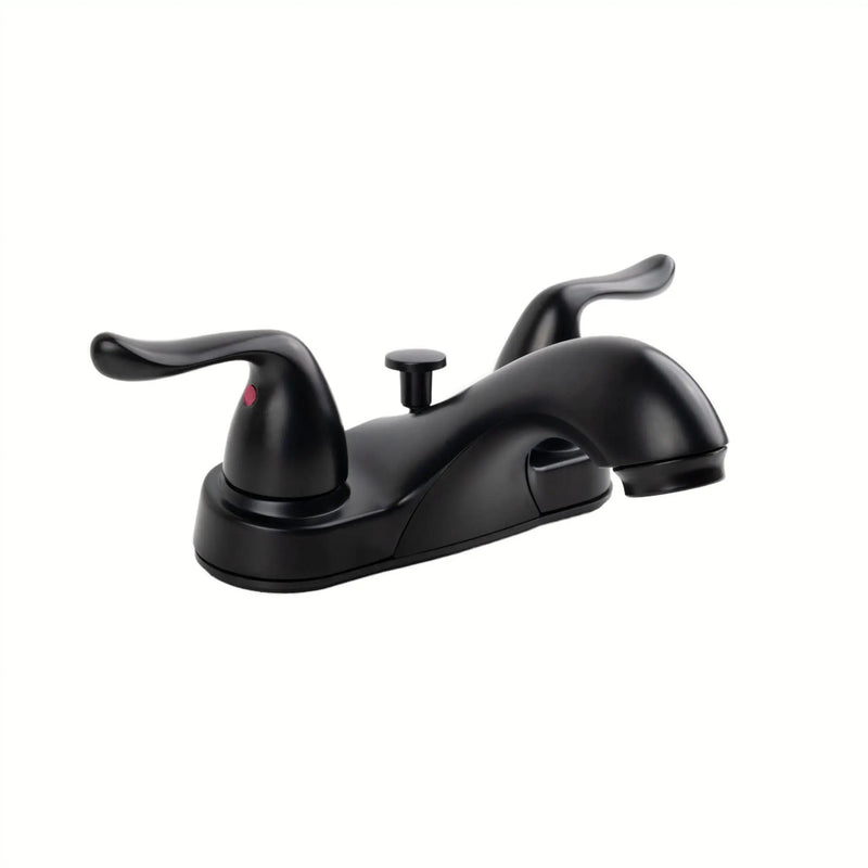 2-handle Bathroom Faucet With Pop Up Drain Matte Black by MSI Surfaces