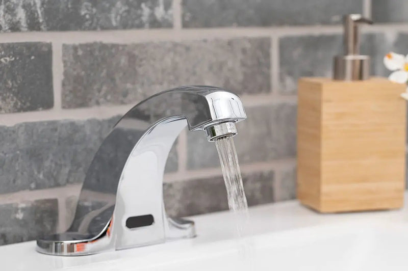 Touch-less Infrared Sensor Bathroom Faucet 421 Chrome by MSI Surfaces