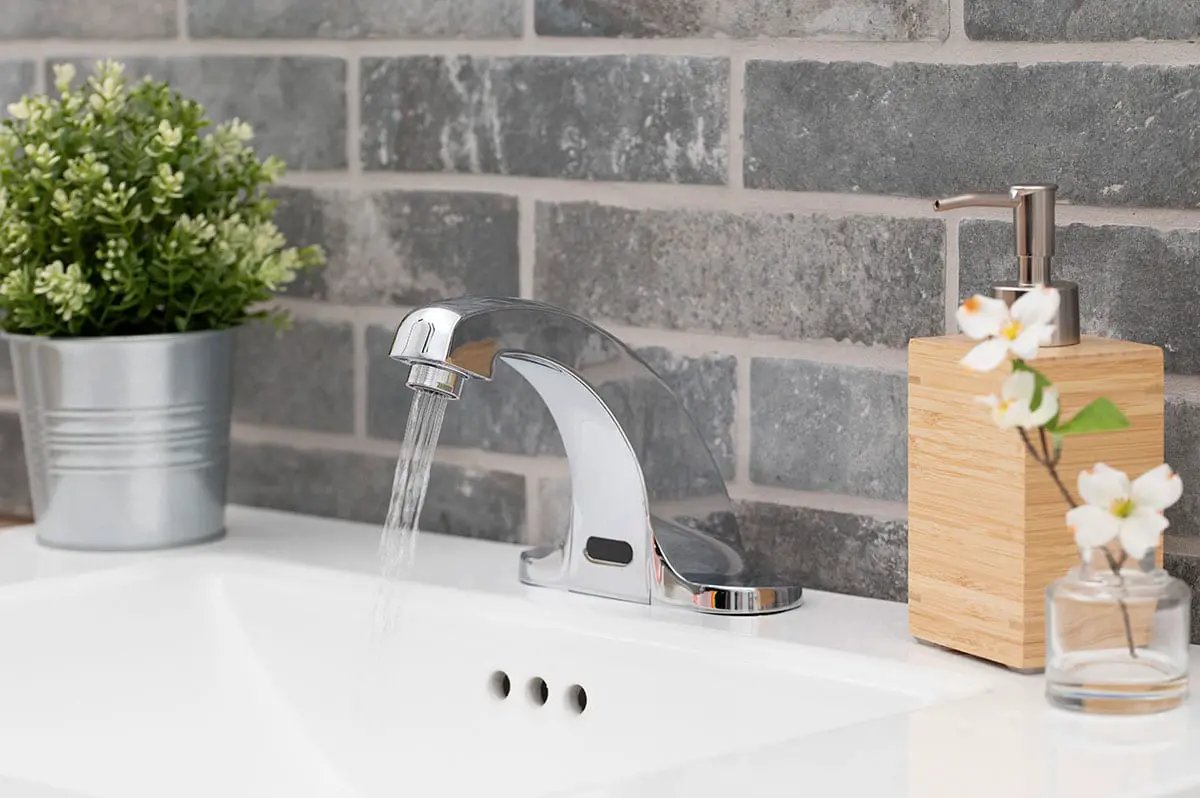 Touch-less Infrared Sensor Bathroom Faucet 421 Chrome by MSI Surfaces