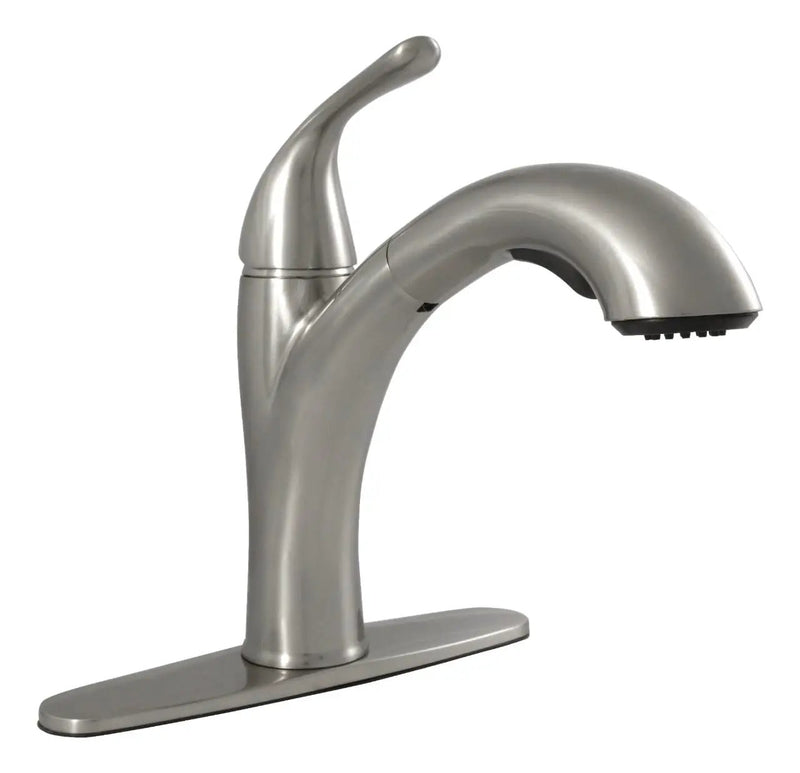 1-handle Pull-out Sprayer Kitchen Faucet 804 Brushed Nickel by MSI Surfaces