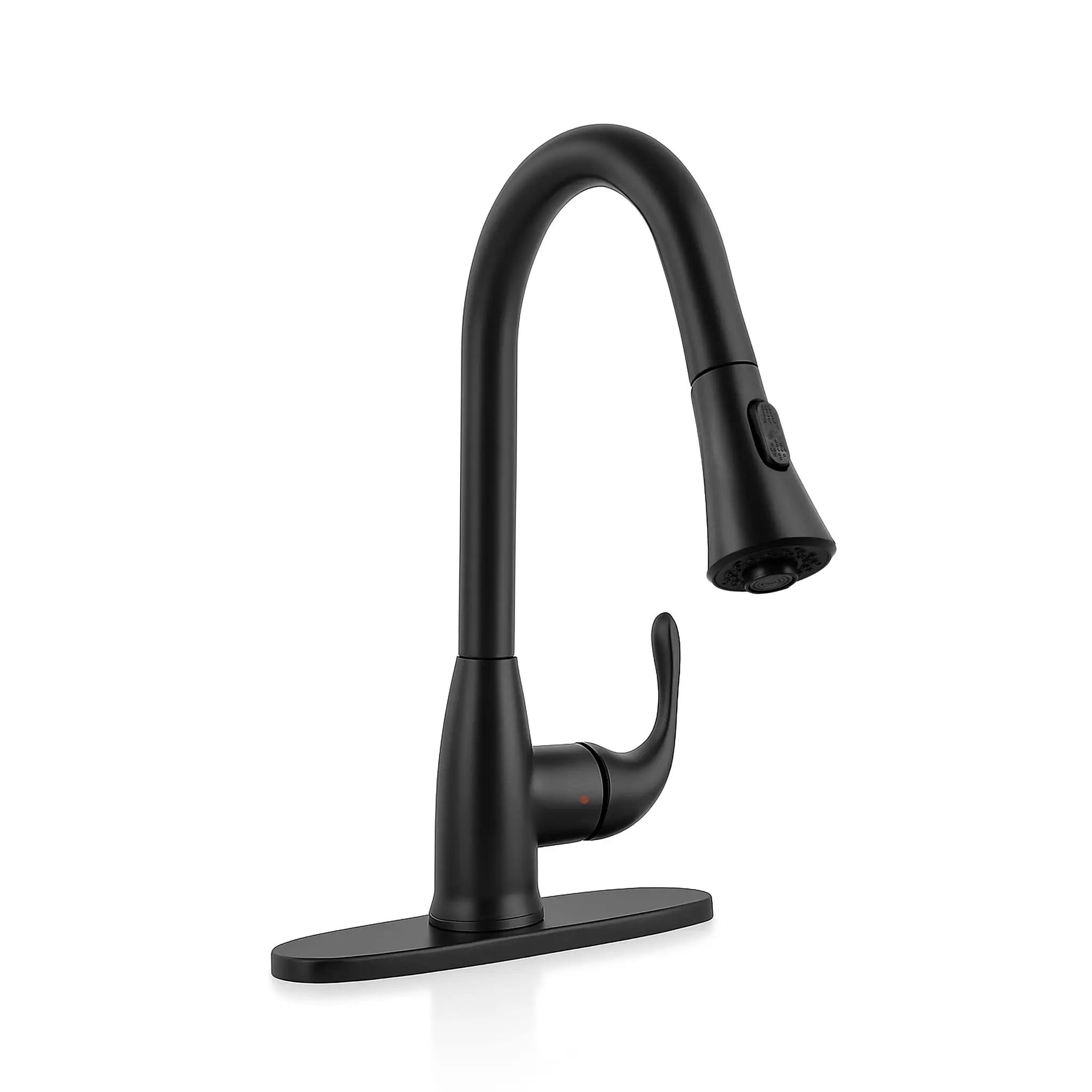 803 Matte Black Kitchen Faucet: 1-handle Pull-down Sprayer by MSI Surfaces