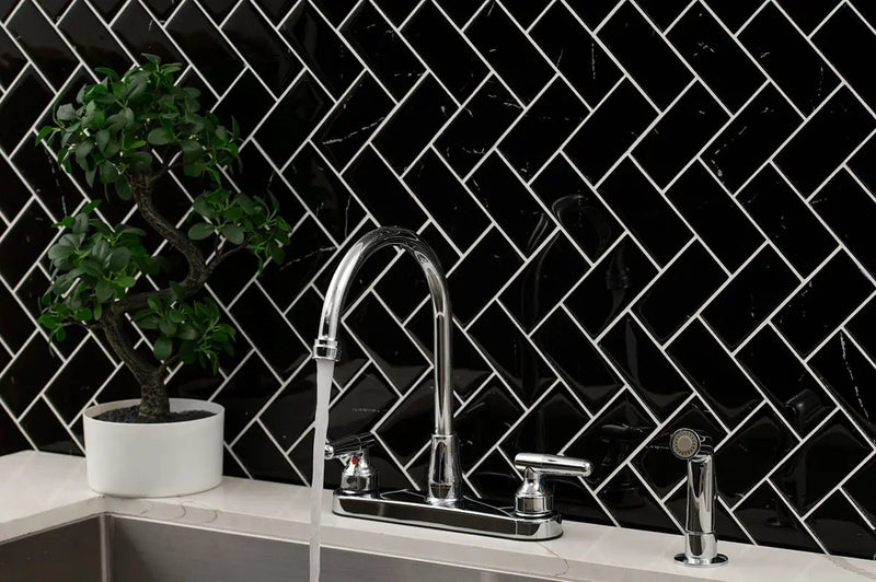 2-handle Kitchen Faucet 805 Chrome by MSI Surfaces