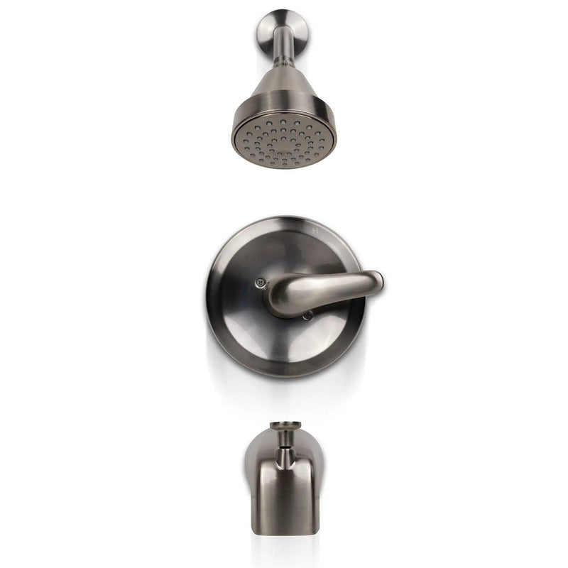 Brushed Nickel Tub And Shower Faucet 608: Pressure Valve by MSI Surfaces