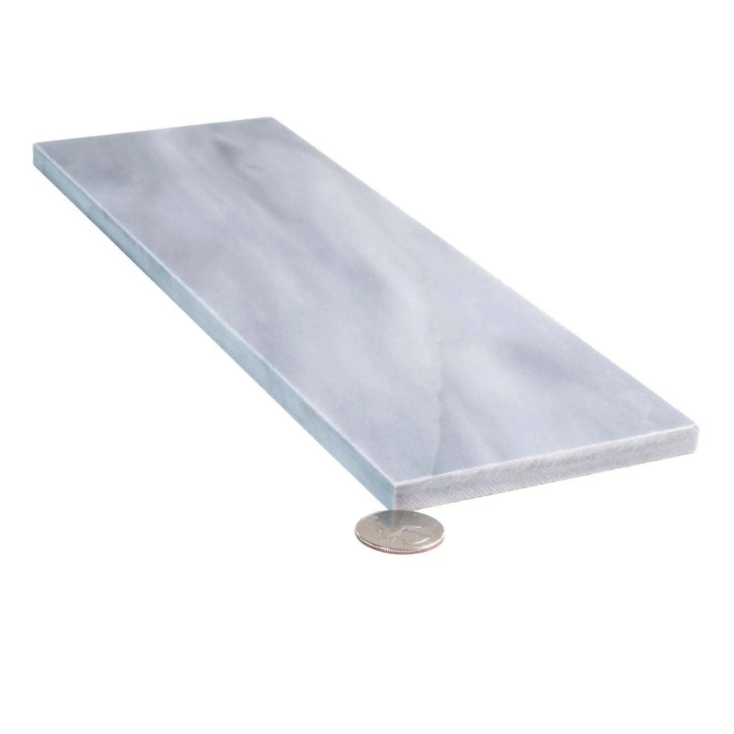 Gray 4x12 Honed Subway Bardiglio Nuvolato Marble Tile (15 pack, 5 sq ft/case) by Apollo Tile
