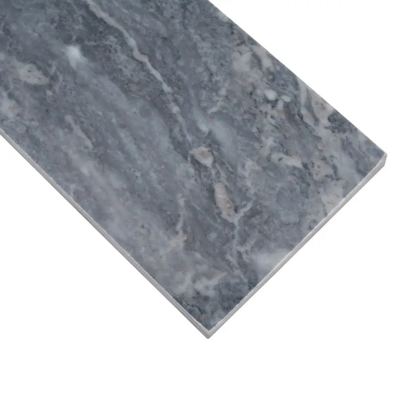 Gray 4x12 Polished Subway Bardiglio Nuvolato Marble Tile (15 pack, 5 sq ft/case) by Apollo Tile