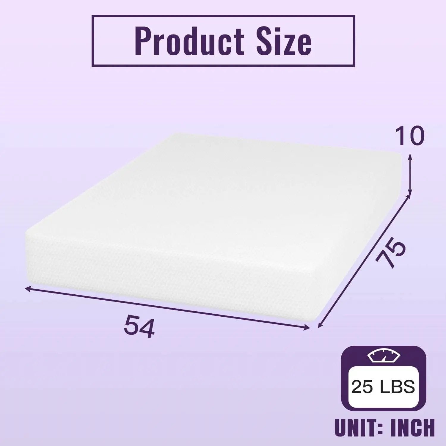 Full size 10-inch Charcoal Infused Memory Foam Mattress with Removable Cover by HomePacific
