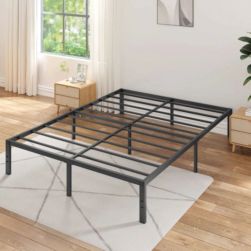 Full size 16-inch Heavy Duty Metal Bed Frame with 3,500 lbs Weight Capacity by HomePacific