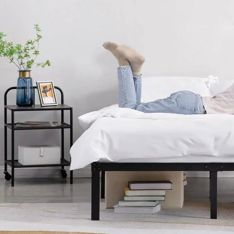 Full size 16-inch Heavy Duty Metal Bed Frame with 3,500 lbs Weight Capacity by HomePacific