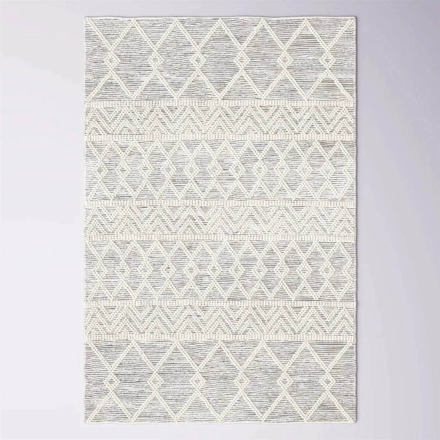 5-ft. x 7.5-ft. Hand Woven Wool Blend Grey Beige Ivory Persian Style Area Rug by HomePacific
