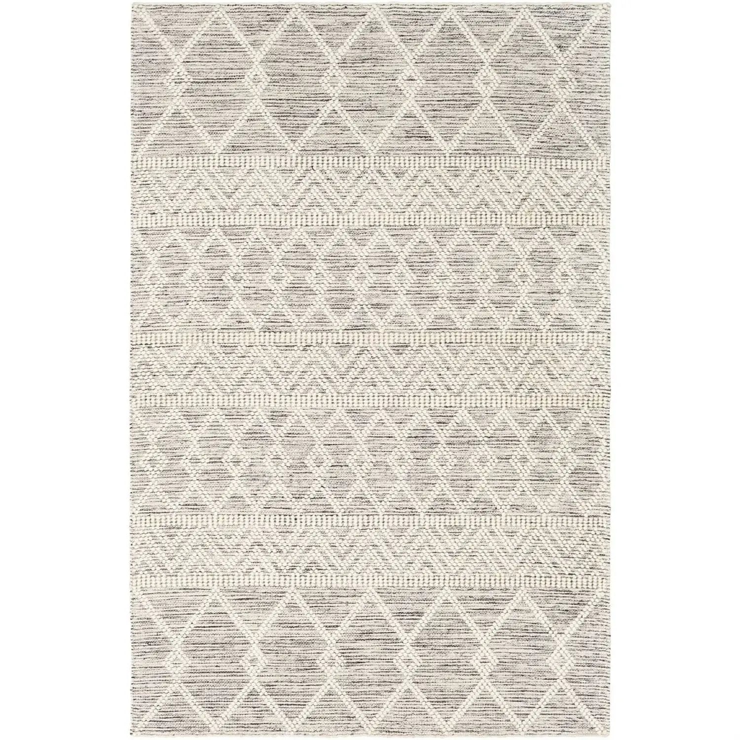 5-ft. x 7.5-ft. Hand Woven Wool Blend Grey Beige Ivory Persian Style Area Rug by HomePacific